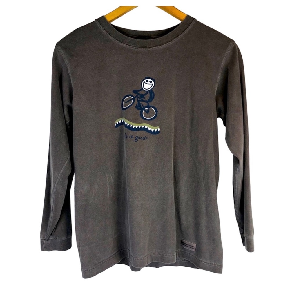 Life is good long sleeve tee boys size large (12)